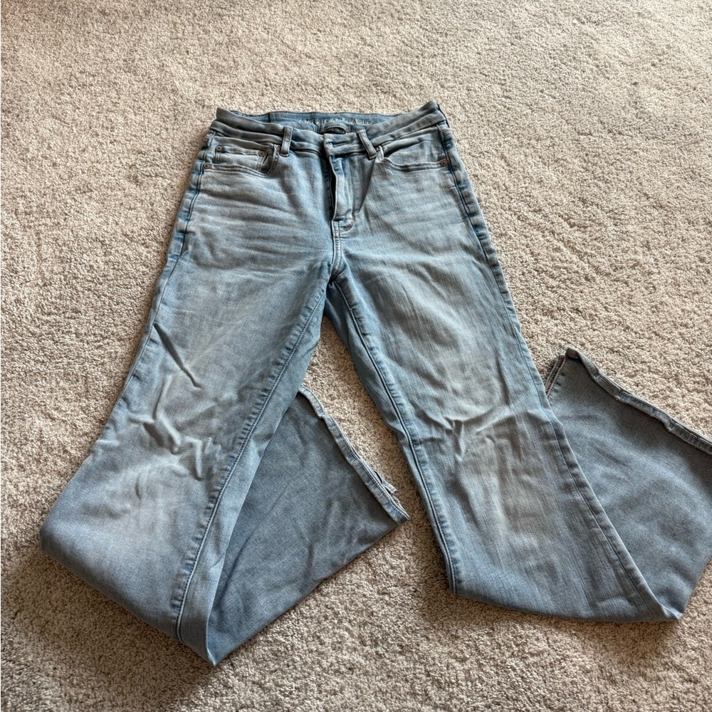 American Eagle Outfitters Blue Flare & Wide Leg Jeans